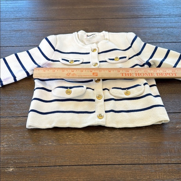 J. Crew  Girls' Emilie sweater lady jacket in stripe Size XS- FLAWED - Picture 9 of 11